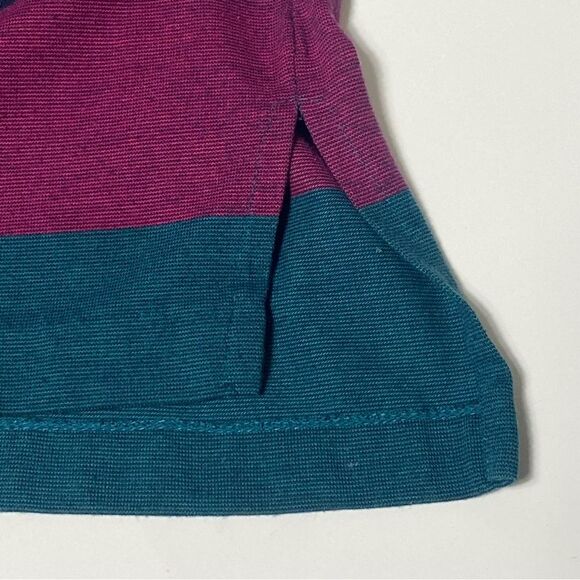 Vintage Knights Of Round Table Striped Color Block Polo Shirt Men's Size Large - Picture 9 of 15